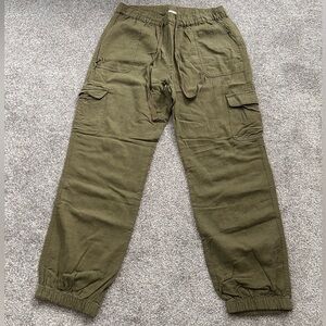 Love Tree Olive Green Cargo Joggers
